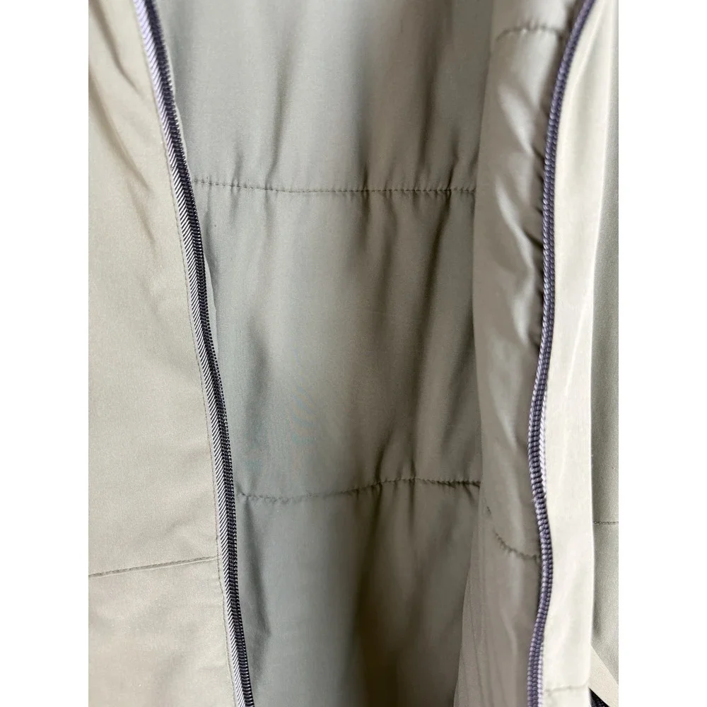 New Balance Mens Puffer Tech Vest Green Full Zip Water Resistant Size M
